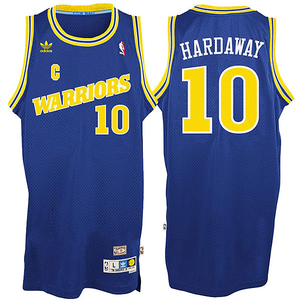 Tim Hardaway Golden State Warriors #10 Hardwood Classics Throwback Blue Jersey