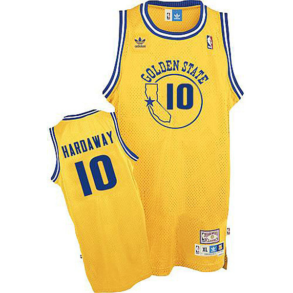 Tim Hardaway Golden State Warriors #10 Soul Swingman Hardwood Classics Throwback Gold Jersey