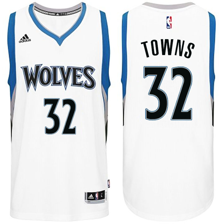 Minnesota Timberwolves #32 Karl-Anthony Towns New Swingman Home White Jersey