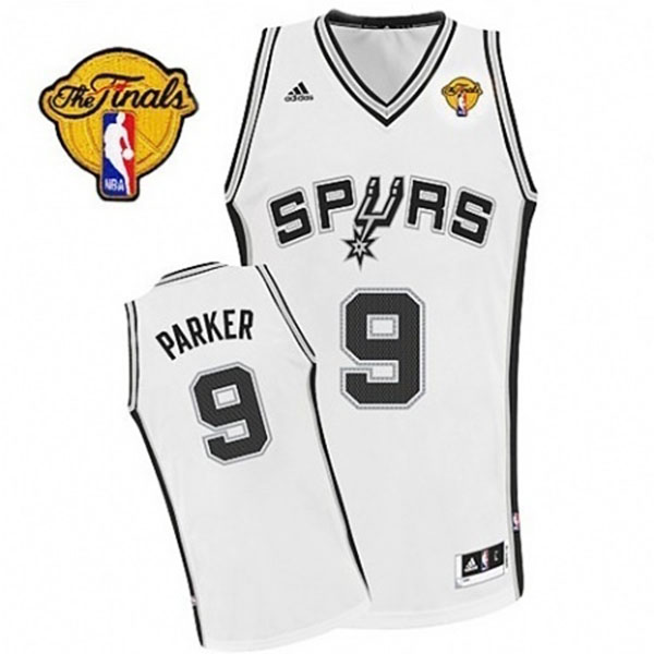 Tony Parker San Antonio Spurs #9 2014 NBA Finals Revolution 30 Swingman Home White Jersey