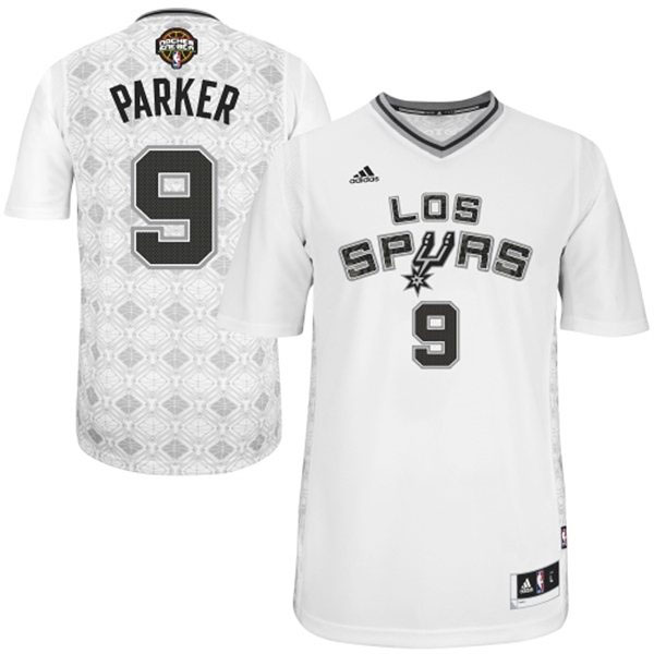 Tony Parker San Antonio Spurs #9 2014 Noches Enebea Swingman White Jersey Tony Parker San Antonio Spurs #9 2014 Noches Enebea Swingman White Jersey