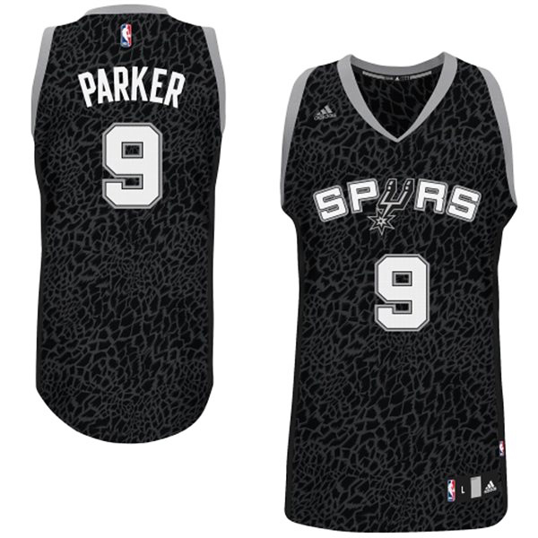 Tony Parker San Antonio Spurs #9 Crazy Light Leopard Swingman Jersey