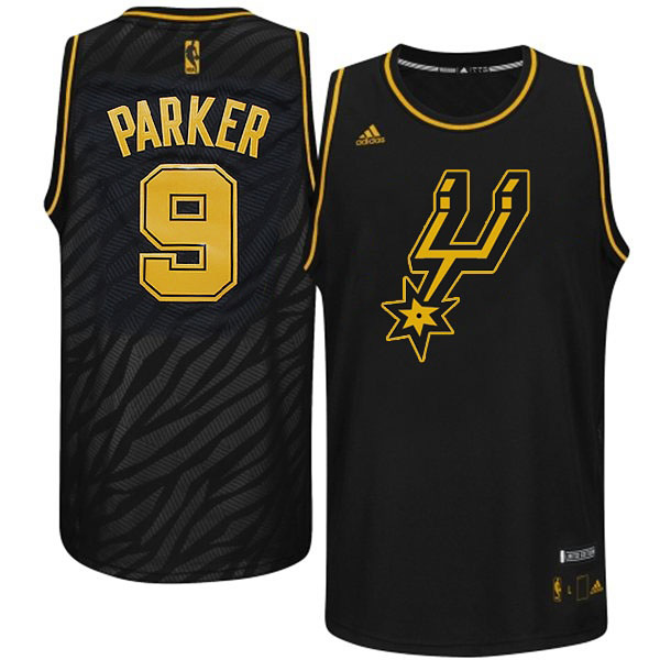 Tony Parker San Antonio Spurs #9 Precious Metals Fashion Swingman Limited Edition Black Jersey