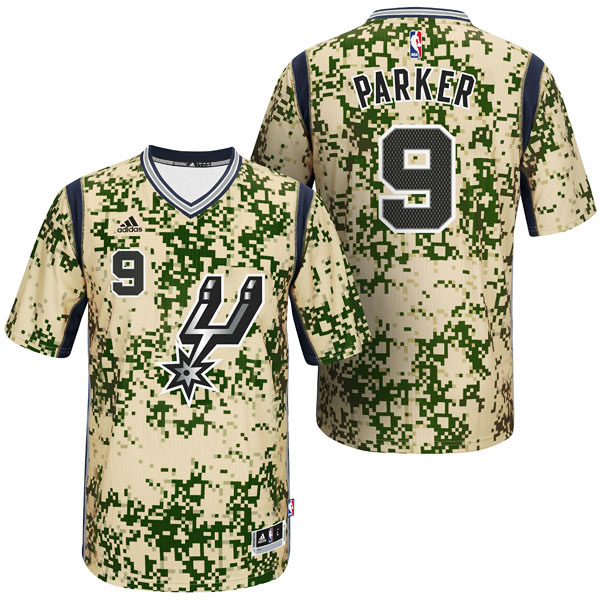 Tony Parker San Antonio Spurs #9 Pride Swingman Camo Jersey
