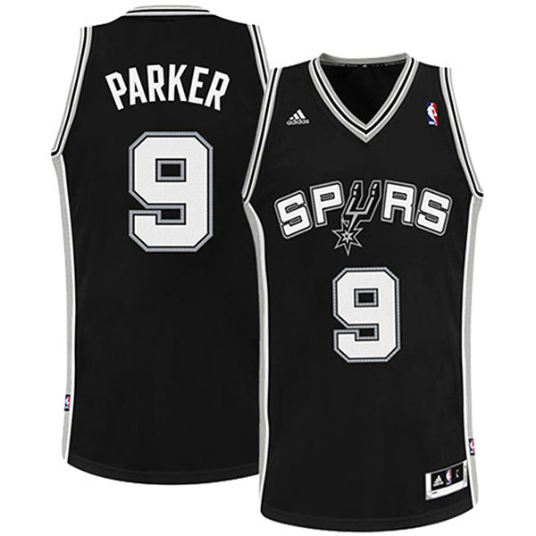 Tony Parker San Antonio Spurs #9 Revolution 30 Swingman Black Jersey