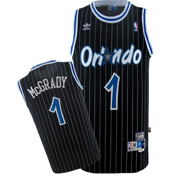 Tracy McGrady Orlando Magic #1 Black Soul Stripe Jersey