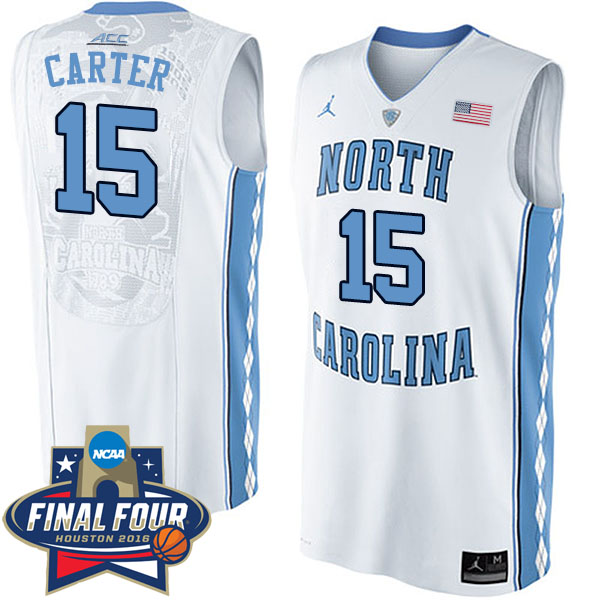 Vince Carter 2016 NCAA North Carolina Tar Heels #15 White Basketball Jersey Vince Carter 2016 NCAA North Carolina Tar Heels #15 White Basketball Jersey