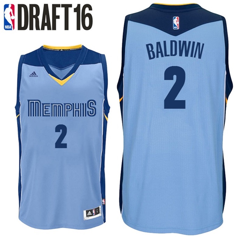 Wade Baldwin Memphis Grizzlies #2 2016 NBA Draft Alternate Blue Jersey Wade Baldwin Memphis Grizzlies #2 2016 NBA Draft Alternate Blue Jersey