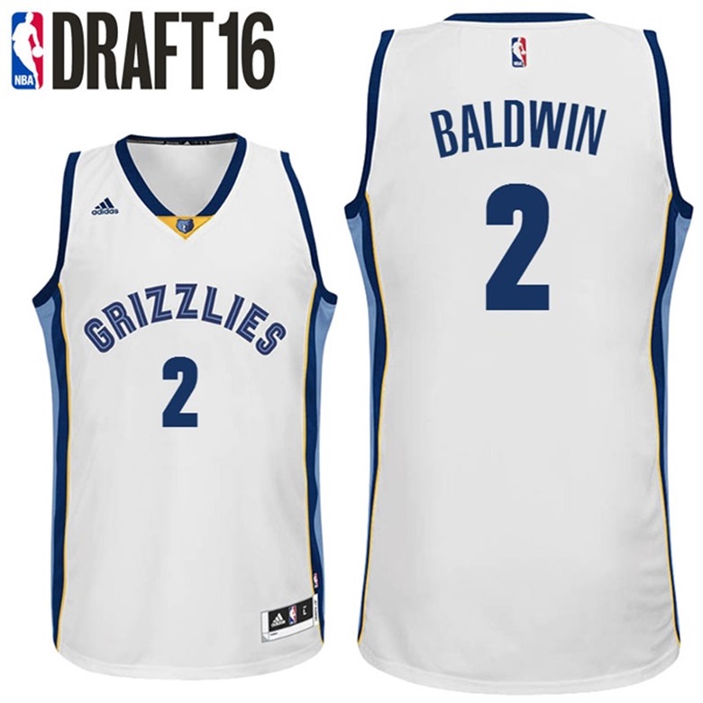 Wade Baldwin Memphis Grizzlies #2 2016 NBA Draft Home White Jersey Wade Baldwin Memphis Grizzlies #2 2016 NBA Draft Home White Jersey