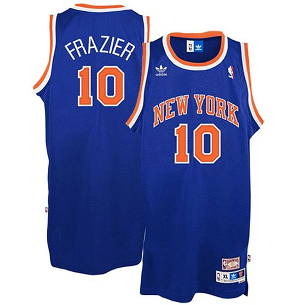 Walt Frazier New York Knicks #10 Royal Hardwood Classics Blue Swingman Throwback Jersey