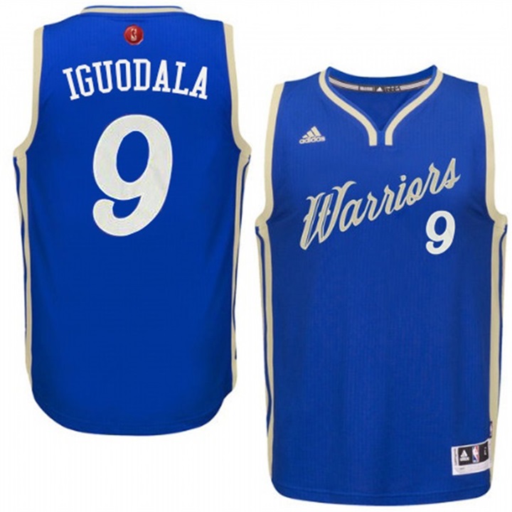 NBA 2015-16 Season Golden State Warriors #9 Andre Iguodala Christmas Blue Jersey NBA 2015-16 Season Golden State Warriors #9 Andre Iguodala Christmas Blue Jersey