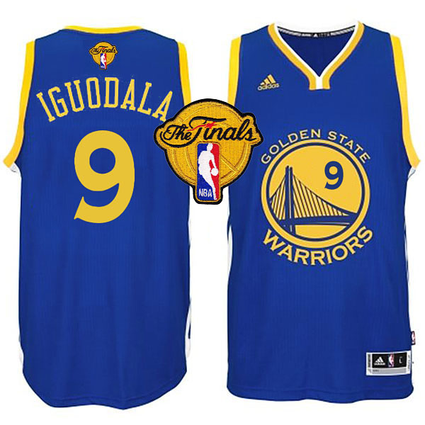 NBA 2015 Finals Warriors Andre Iguodala New Swingman Blue Jersey