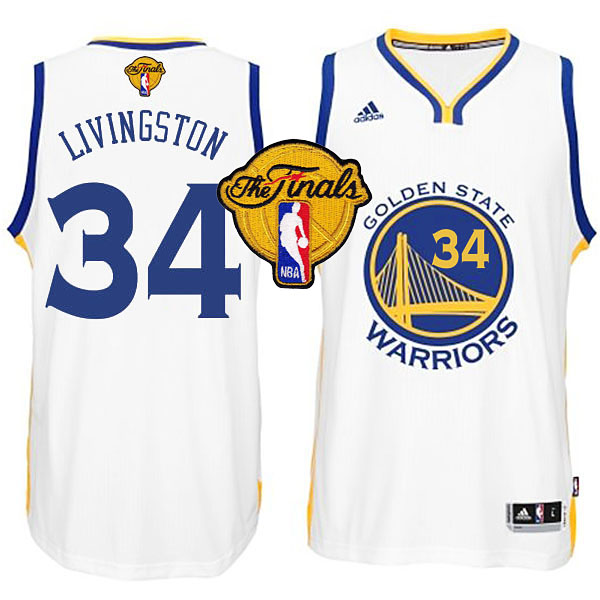 NBA 2015 Finals Warriors Shaun Livingston New Swingman White Jersey