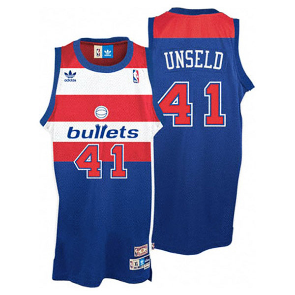 Westley Unseld Washington Bullets #41 Hardwood Classics Swingman Blue Jersey