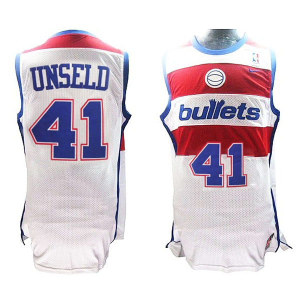 Westley Unseld Washington Bullets #41 Hardwood Classics Swingman White Jersey