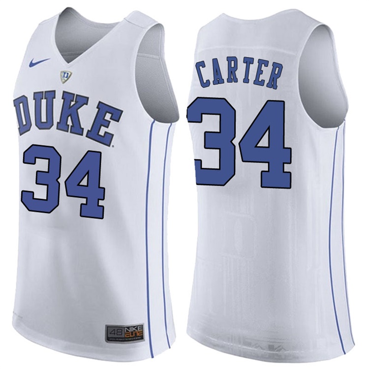 Wendell Carter NCAA Duke Blue Devils #34 White Basketball Jersey