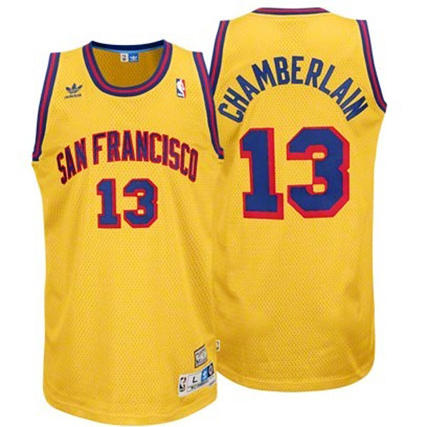 Wilt Chamberlain San Francisco Warriors #13 Soul Swingman Gold Jersey Wilt Chamberlain San Francisco Warriors #13 Soul Swingman Gold Jersey