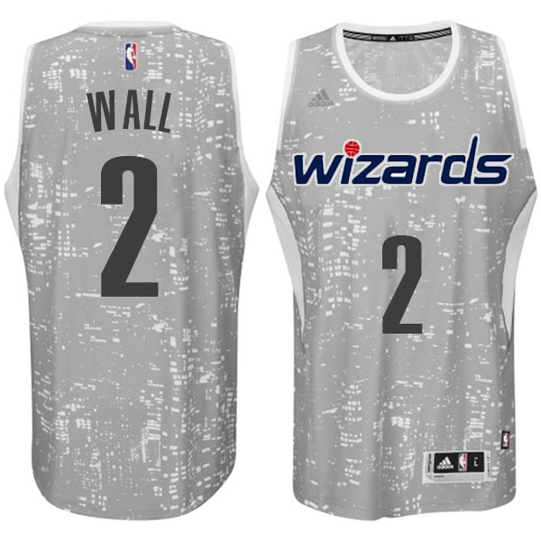 Washington Wizards #2 John Wall City Lights Gray Swingman Jersey