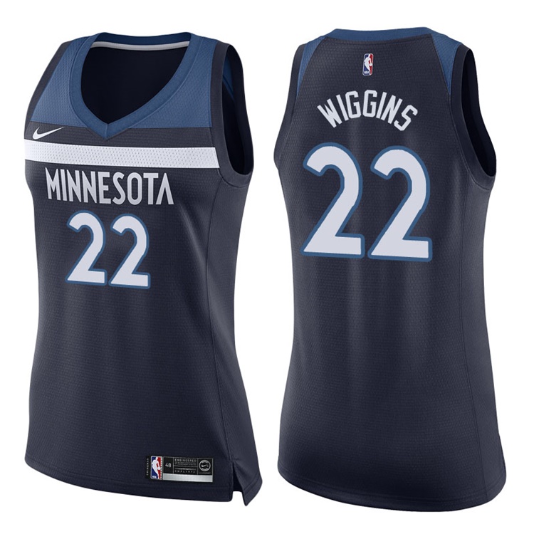 Women's 2017-18 Season Andrew Wiggins Minnesota Timberwolves #22 Icon Navy Swingman Jersey
