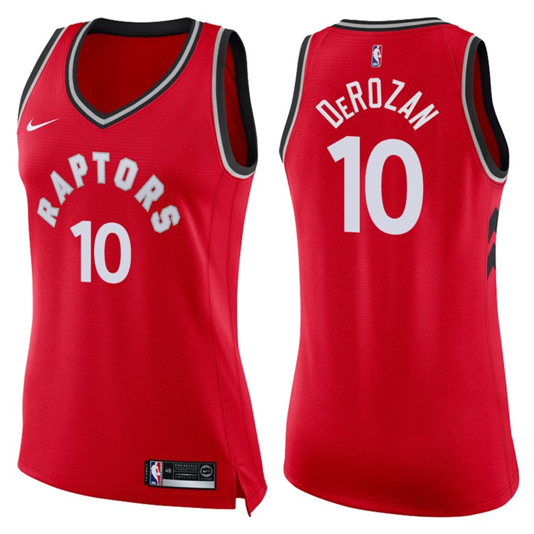 Women's 2017-18 Season DeMar DeRozan Toronto Raptors #10 Icon Red Swingman Jersey