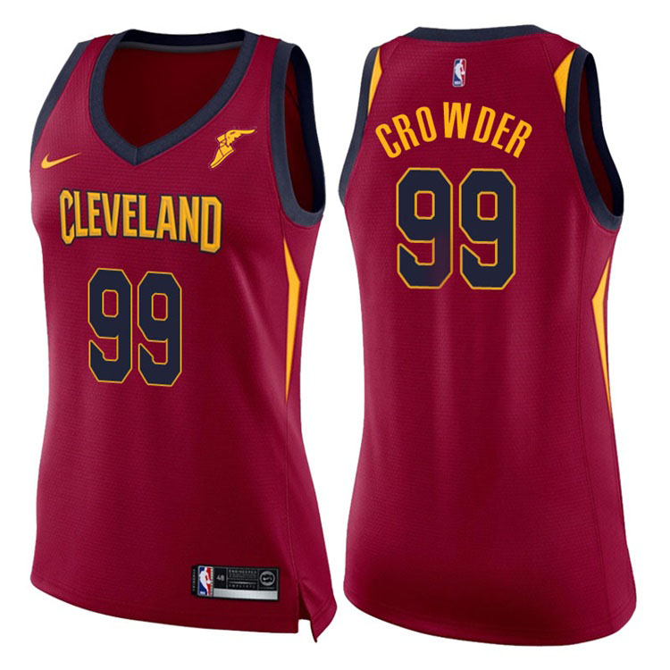 Women's 2017-18 Season Jae Crowder Cleveland Cavaliers #99 Icon Wine Swingman Jersey