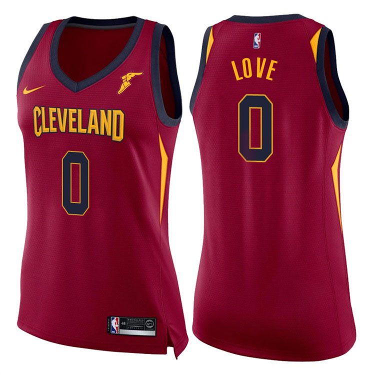 Women's 2017-18 Season Kevin Love Cleveland Cavaliers #0 Icon Wine Swingman Jersey