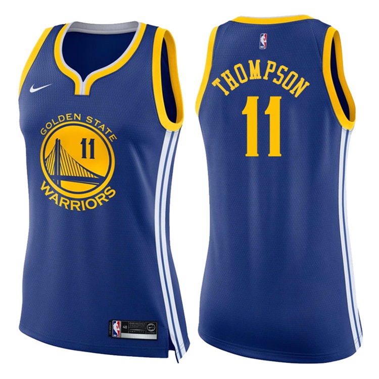 Women's 2017-18 Season Klay Thompson Golden State Warriors #11 Icon Blue Swingman Jersey