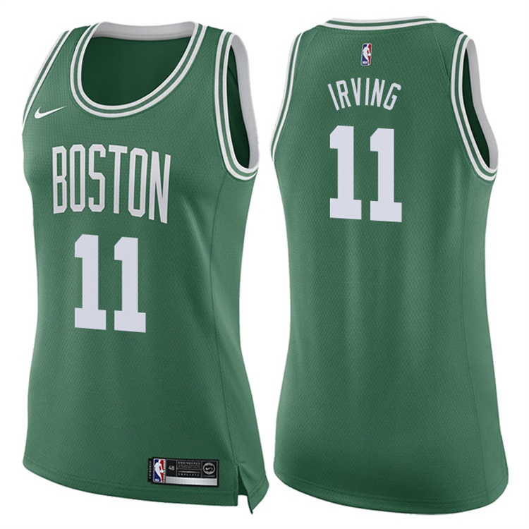 Women's 2017-18 Season Kyrie Irving Boston Celtics #11 Icon Green Swingman Jersey