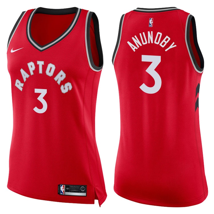 Women's 2017-18 Season OG Anunoby Toronto Raptors #3 Icon Red Swingman Jersey