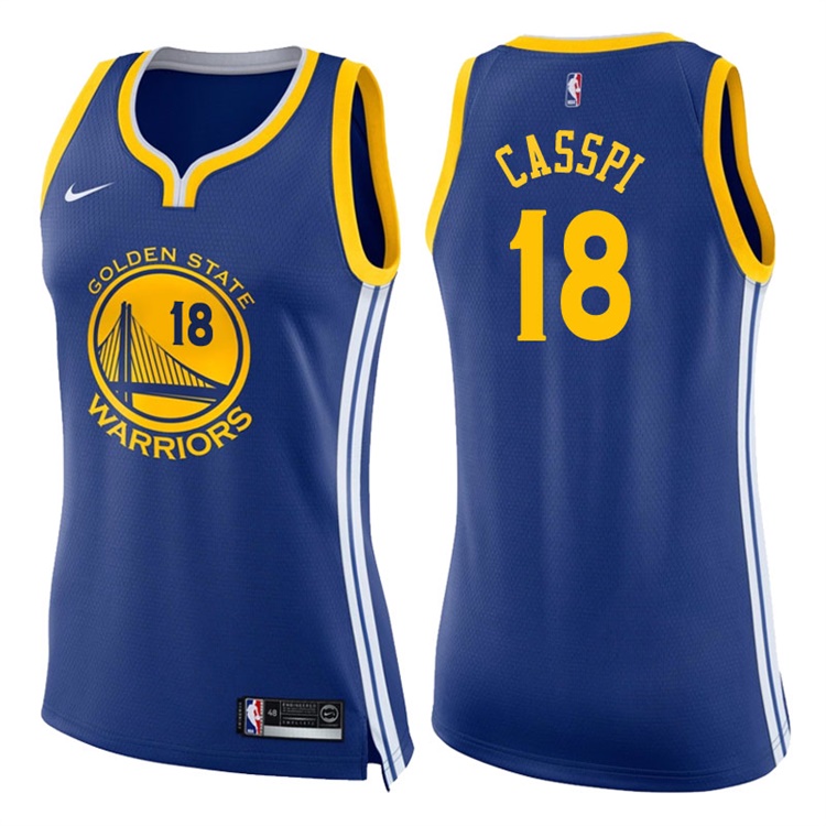 Women's 2017-18 Season Omri Casspi Golden State Warriors #18 Icon Blue Swingman Jersey