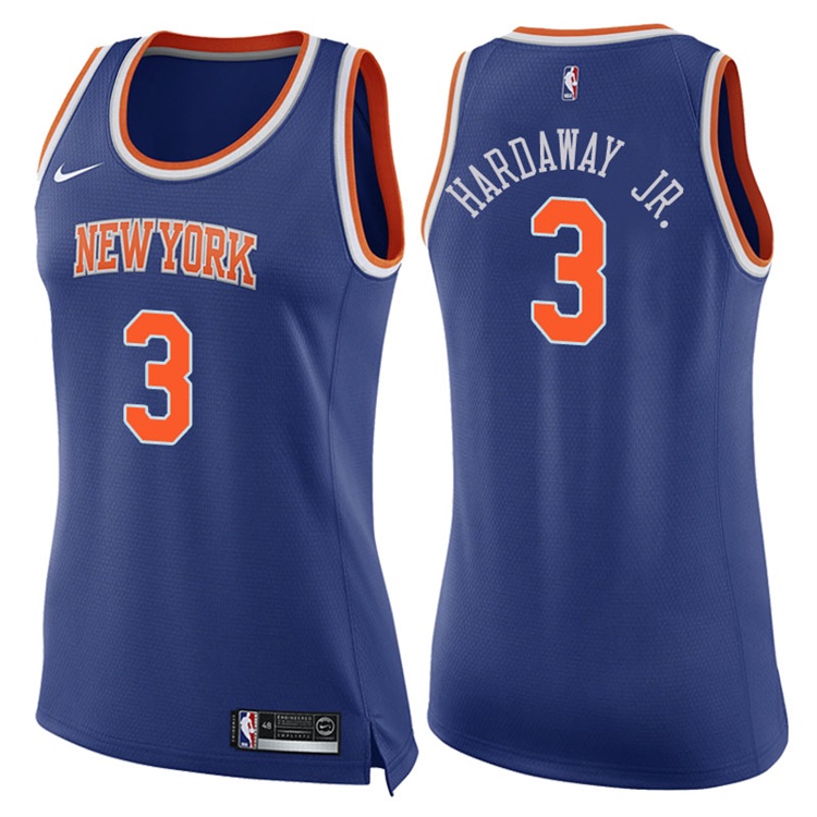 Women's 2017-18 Season Tim Hardaway Jr. New York Knicks #3 Icon Blue Swingman Jersey