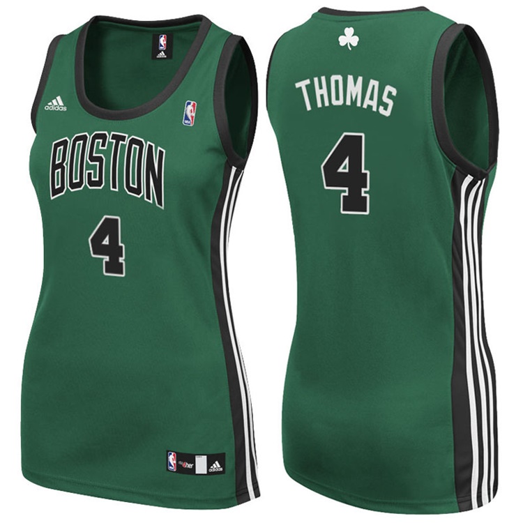 Women's Isaiah Thomas Boston Celtics #4 New Swingman Alternate Green Black Jersey