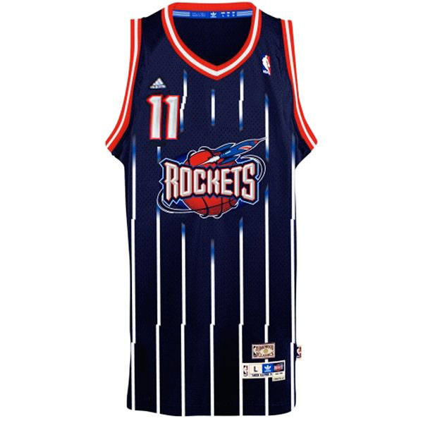 Yao Ming NBA Houston Rockets #11 Hardwood Classics Swingman Navy Blue Jersey