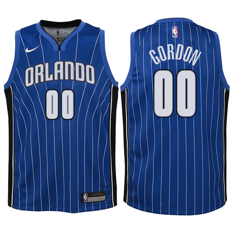 Youth 2017-18 Season Aaron Gordon Orlando Magic #00 Icon Blue Swingman Jersey