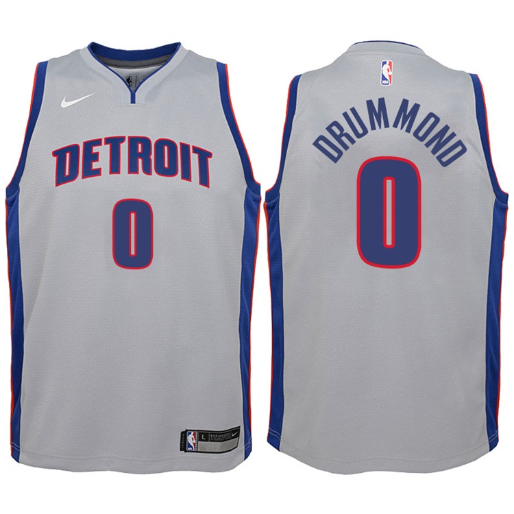 Youth 2017-18 Season Andre Drummond Detroit Pistons #0 Statement Gray Swingman Jersey Youth 2017-18 Season Andre Drummond Detroit Pistons #0 Statement Gray Swingman Jersey