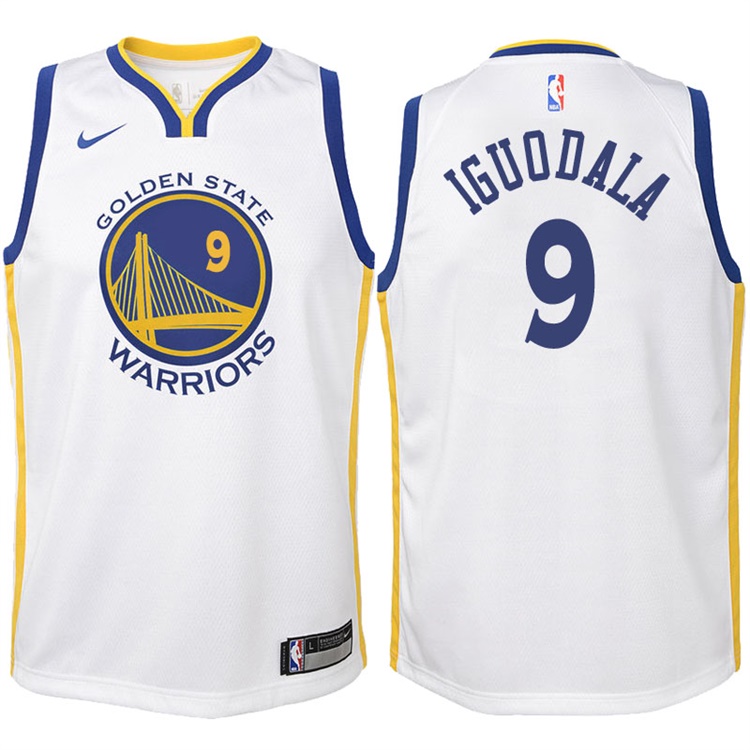 Youth 2017-18 Season Andre Iguodala Golden State Warriors #9 Association White Swingman Jersey