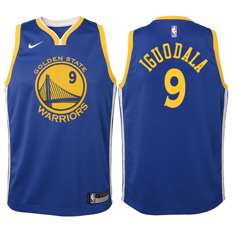 Youth 2017-18 Season Andre Iguodala Golden State Warriors #9 Icon Royal Swingman Jersey