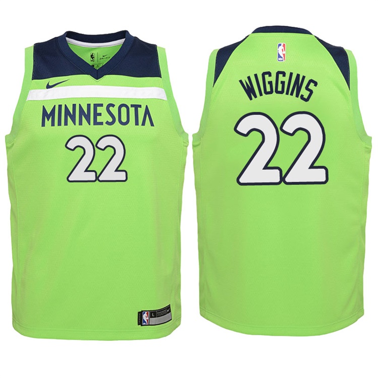 Youth 2017-18 Season Andrew Wiggins Minnesota Timberwolves #22 Statement Green Swingman Jersey Youth 2017-18 Season Andrew Wiggins Minnesota Timberwolves #22 Statement Green Swingman Jersey