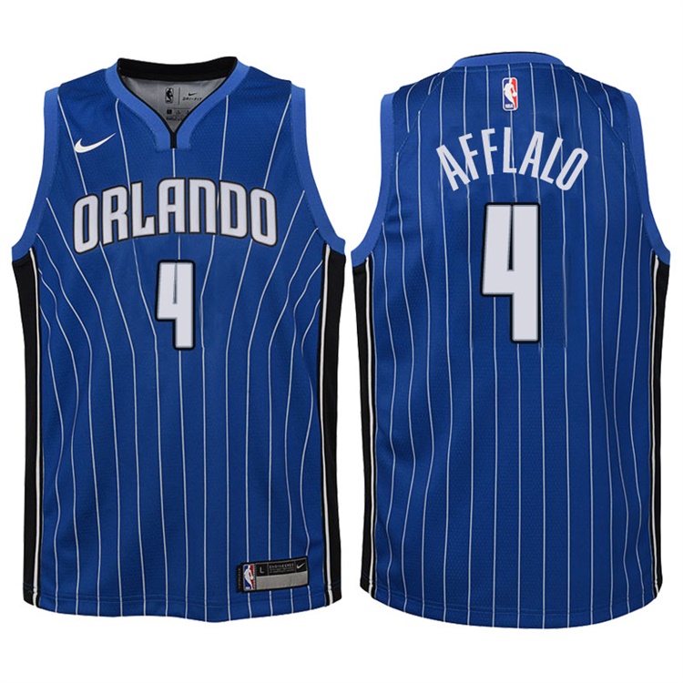 Youth 2017-18 Season Arron Afflalo Orlando Magic #4 Icon Blue Swingman Jersey