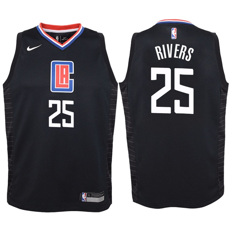 Youth 2017-18 Season Austin Rivers Los Angeles Clippers #25 Statement Black Swingman Jersey