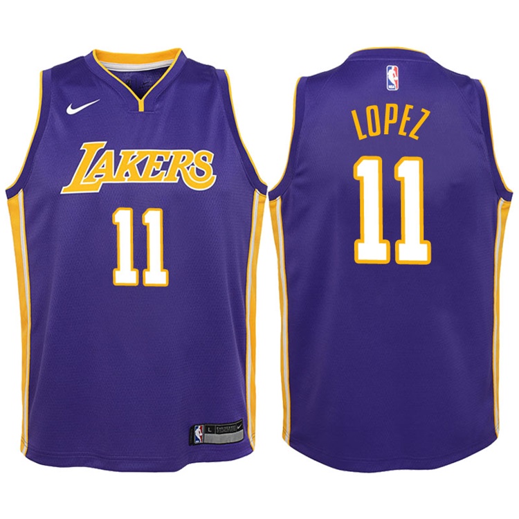 Youth 2017-18 Season Brook Lopez Los Angeles Lakers #11 Statement Purple Swingman Jersey