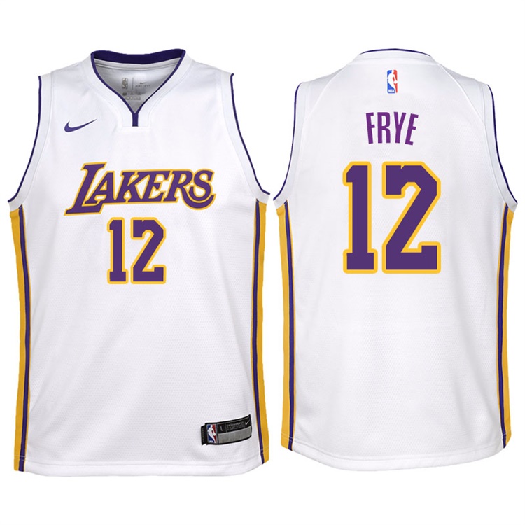 Youth 2017-18 Season Channing Frye Los Angeles Lakers #12 Association White Swingman Jersey