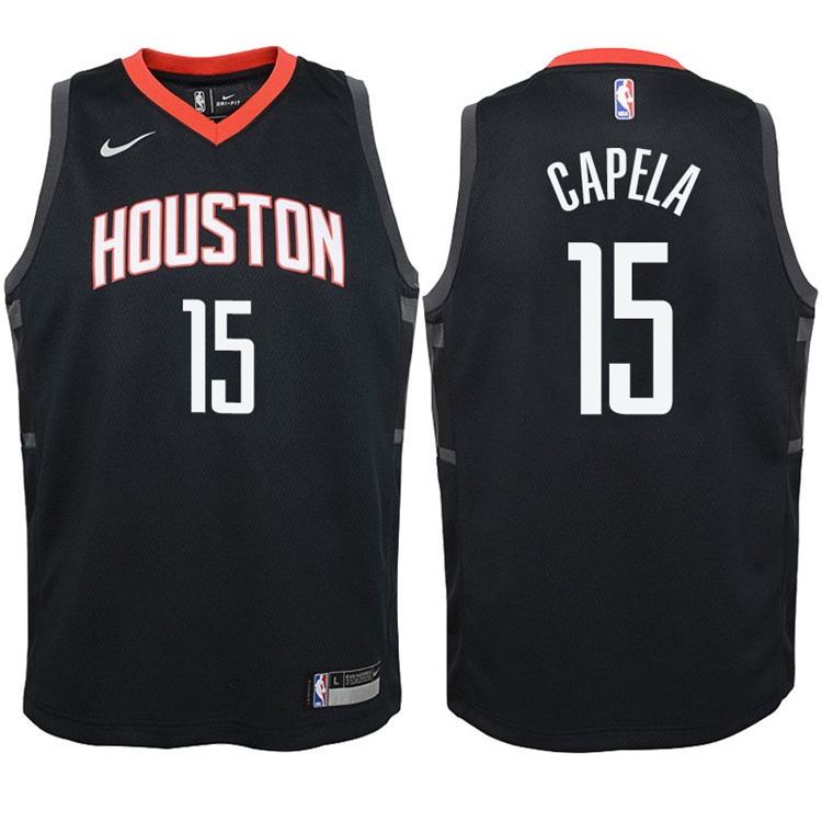 Youth 2017-18 Season Clint Capela Houston Rockets #15 City Edition Black Swingman Jersey Youth 2017-18 Season Clint Capela Houston Rockets #15 City Edition Black Swingman Jersey