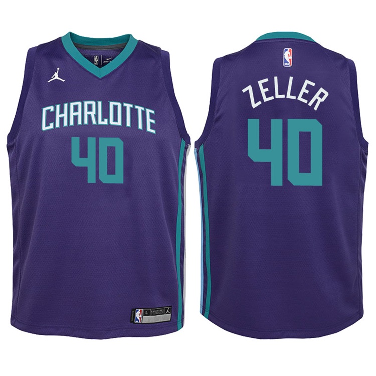 Youth 2017-18 Season Cody Zeller Charlotte Hornets #40 Statement Purple Swingman Jersey
