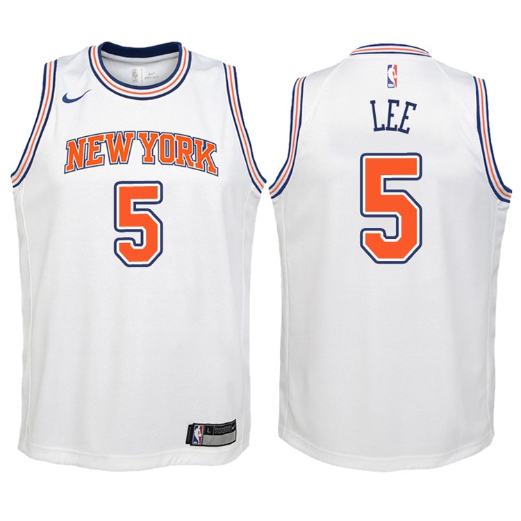 Youth 2017-18 Season Courtney Lee New York Knicks #5 Statement White Swingman Jersey