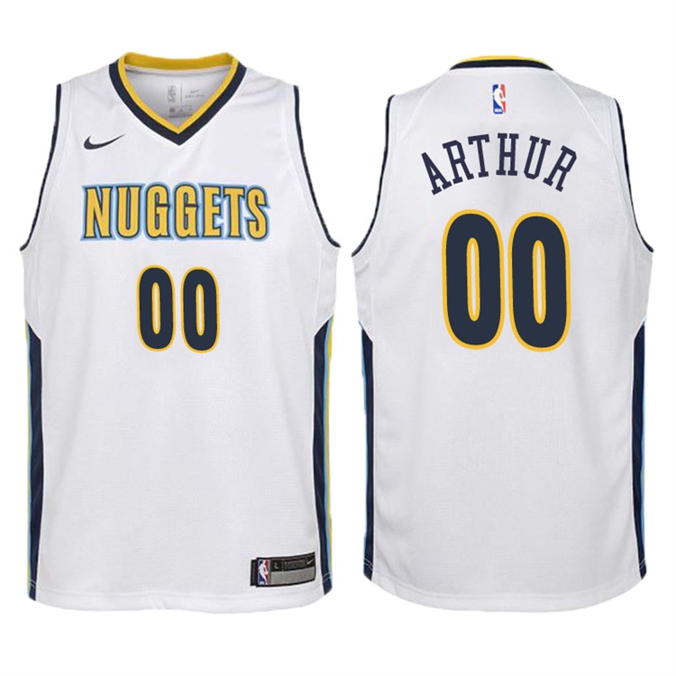 Youth 2017-18 Season Darrell Arthur Denver Nuggets #00 Association White Swingman Jersey Youth 2017-18 Season Darrell Arthur Denver Nuggets #00 Association White Swingman Jersey
