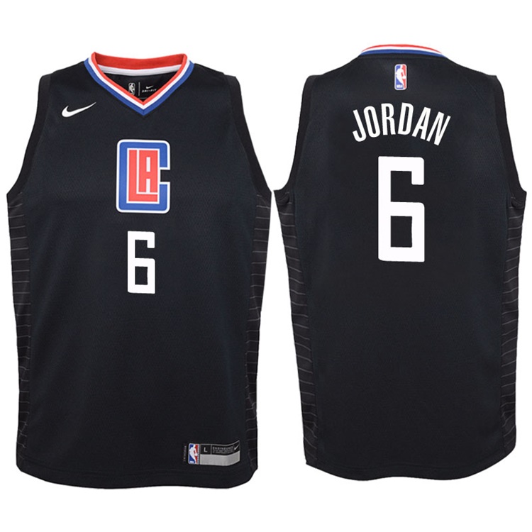 Youth 2017-18 Season DeAndre Jordan Los Angeles Clippers #6 Statement Black Swingman Jersey
