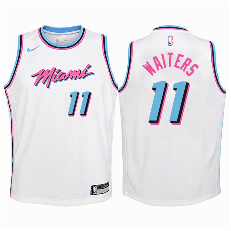 Youth 2017-18 Season Dion Waiters Miami Heat #11 City Edition White Swingman Jersey Youth 2017-18 Season Dion Waiters Miami Heat #11 City Edition White Swingman Jersey
