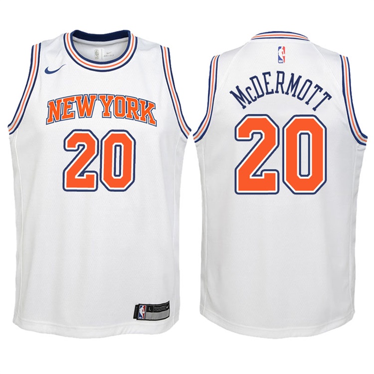 Youth 2017-18 Season Doug McDermott New York Knicks #20 Statement White Swingman Jersey Youth 2017-18 Season Doug McDermott New York Knicks #20 Statement White Swingman Jersey