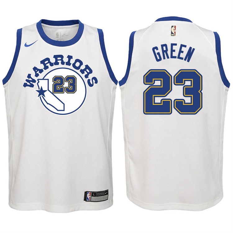 Youth 2017-18 Season Draymond Green Golden State Warriors #23 Classic Edition White Swingman Jersey